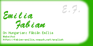 emilia fabian business card