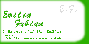 emilia fabian business card